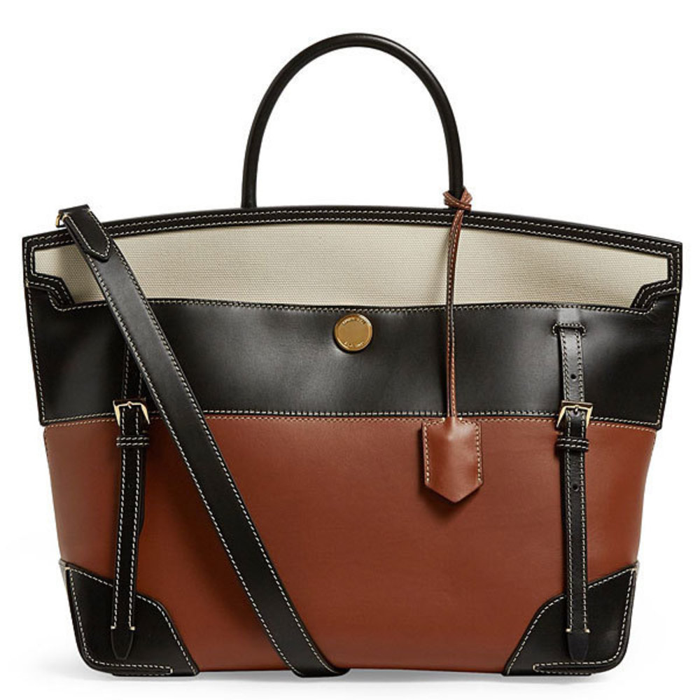 Burberry Outlet Leather Handbag Multicolor